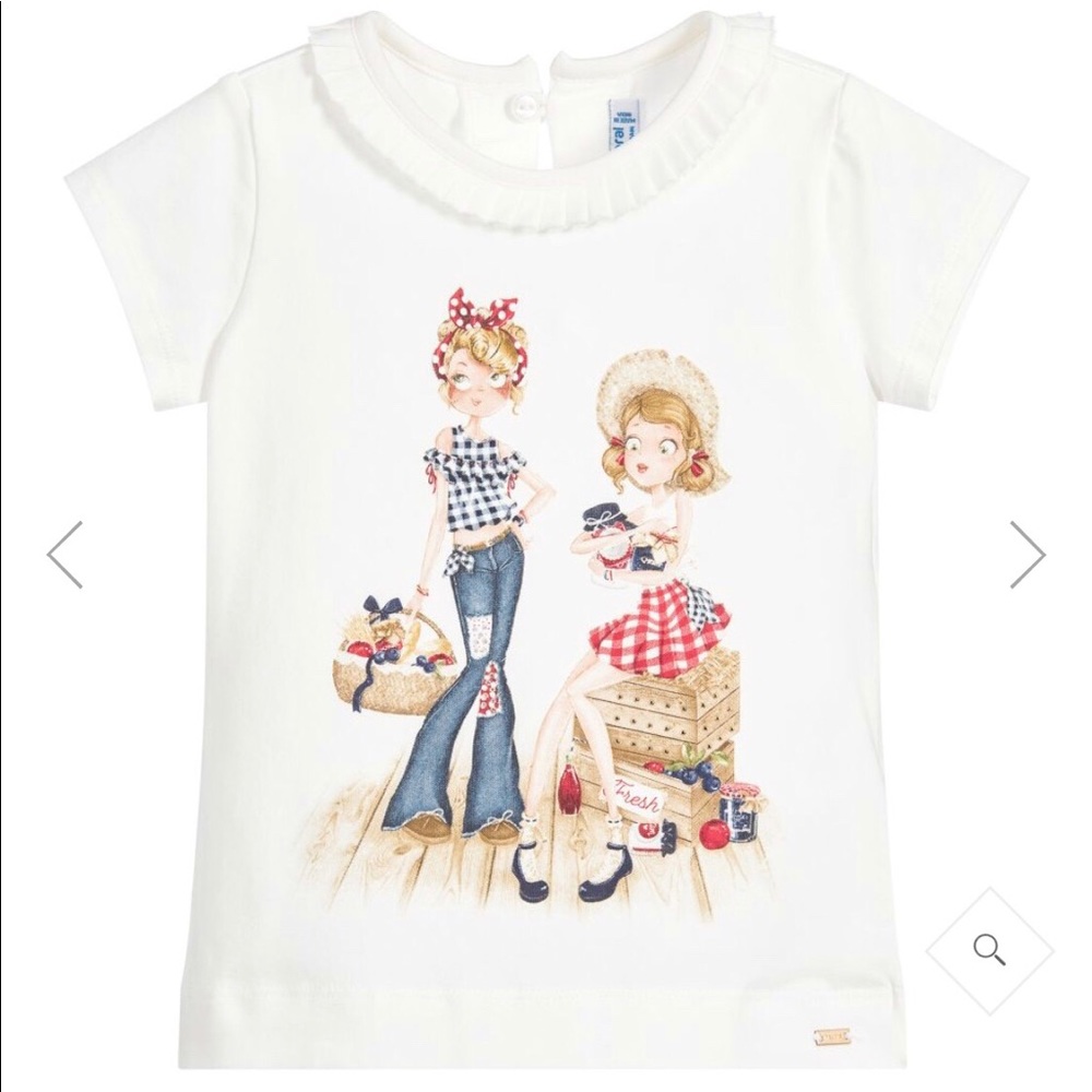 Mayoral Ivory Printed T-shirt